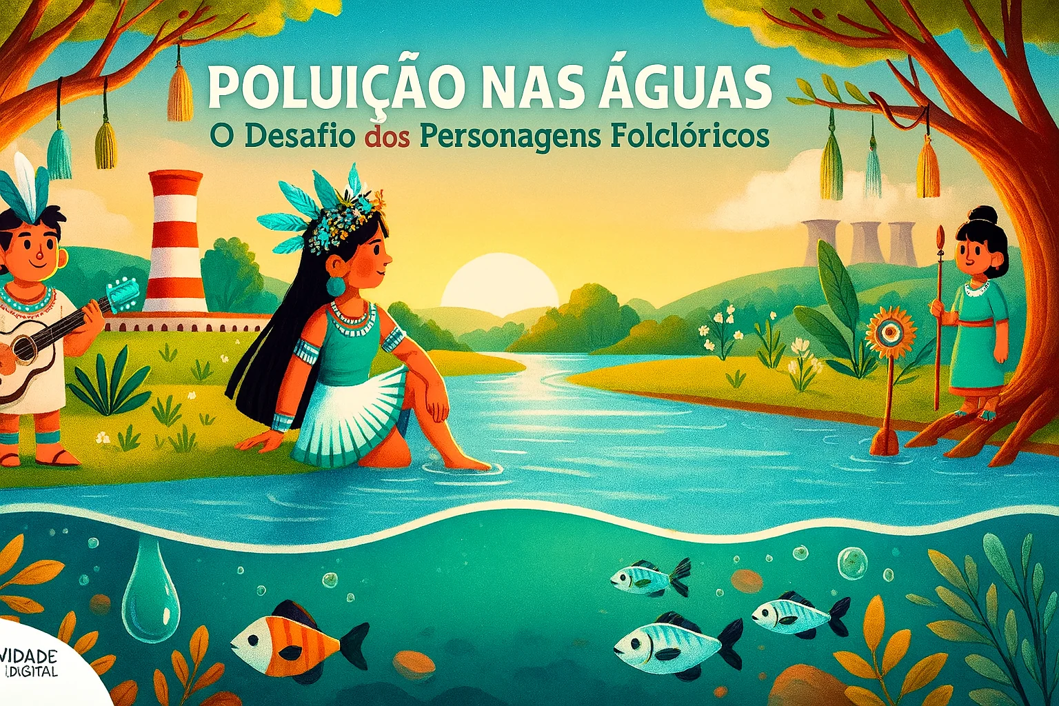 Poluição nas Águas: O Desafio dos Personagens Folclóricos