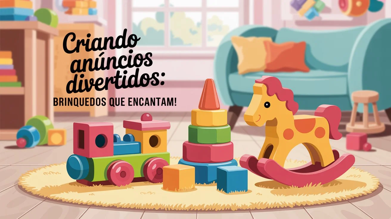 Criando Anúncios Divertidos: Brinquedos que Encantam!