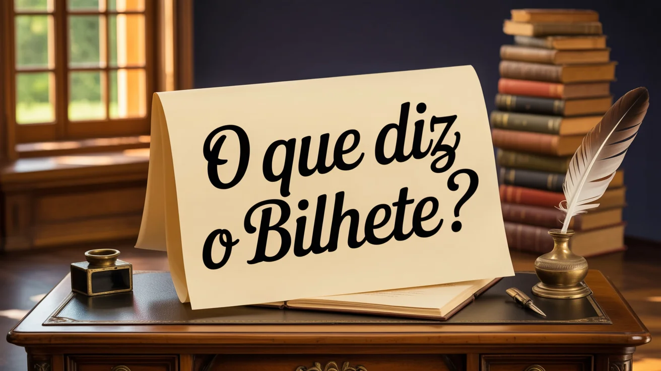 O que diz o bilhete?