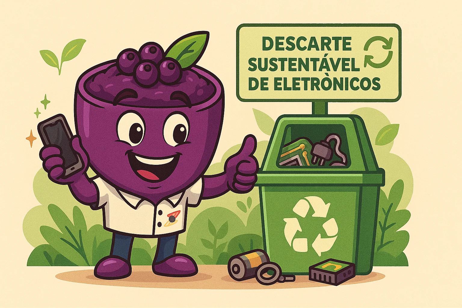 Descarte sustentável de eletrônico