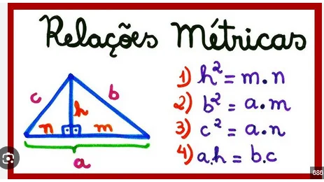Relações Métricas no Triangulo Retângulo