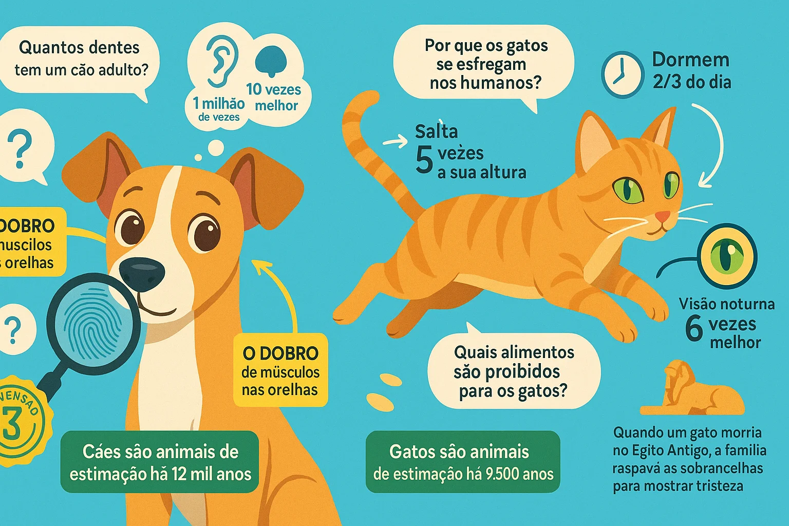 Curiosidades sobre animais de estimação
