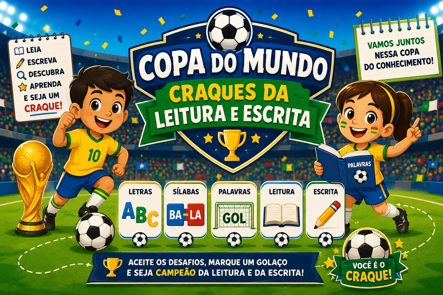 Copa do Mundo – Craques da Leitura e da Escrita ⚽🏆